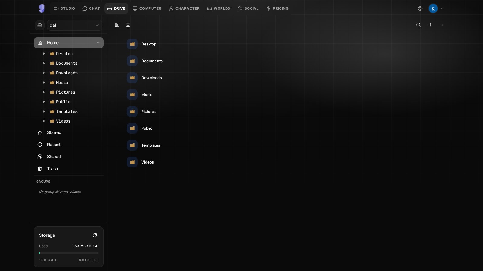 Drive is the memory plane for the same machine, not a detached storage tab.