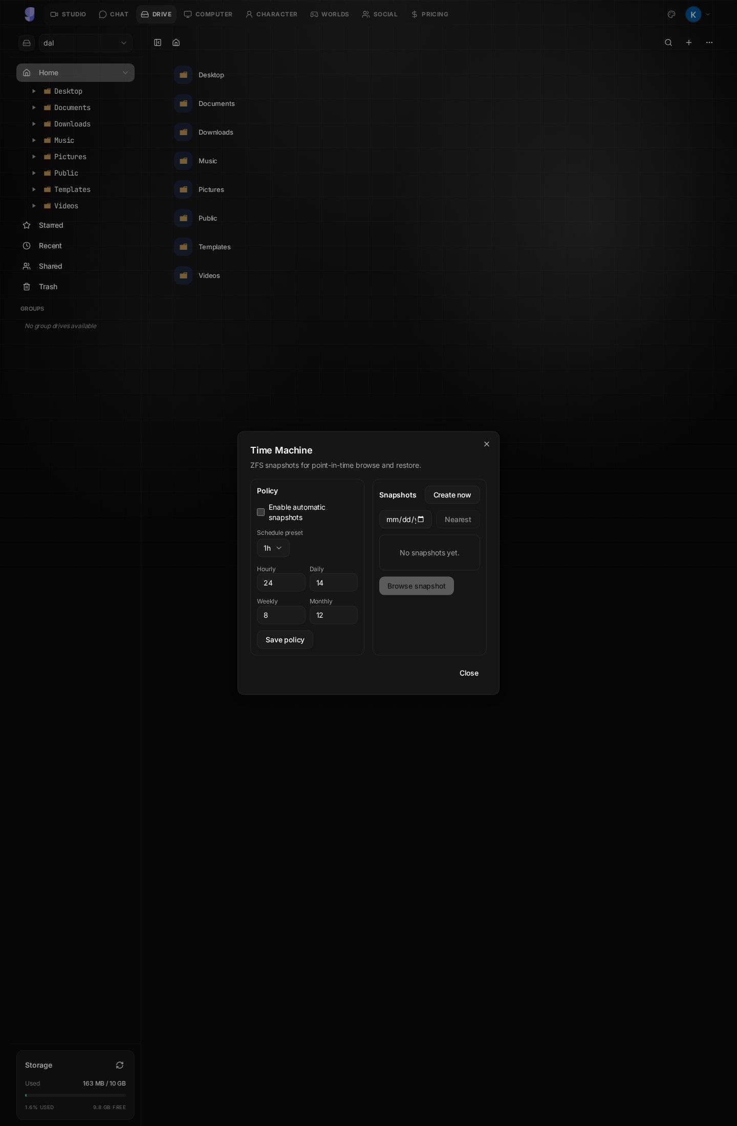 Time Machine makes Drive behave like durable memory, not a fragile folder view.