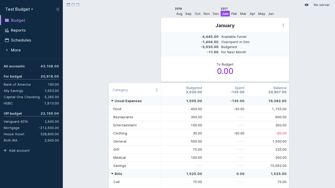 Actual Budget screenshot
