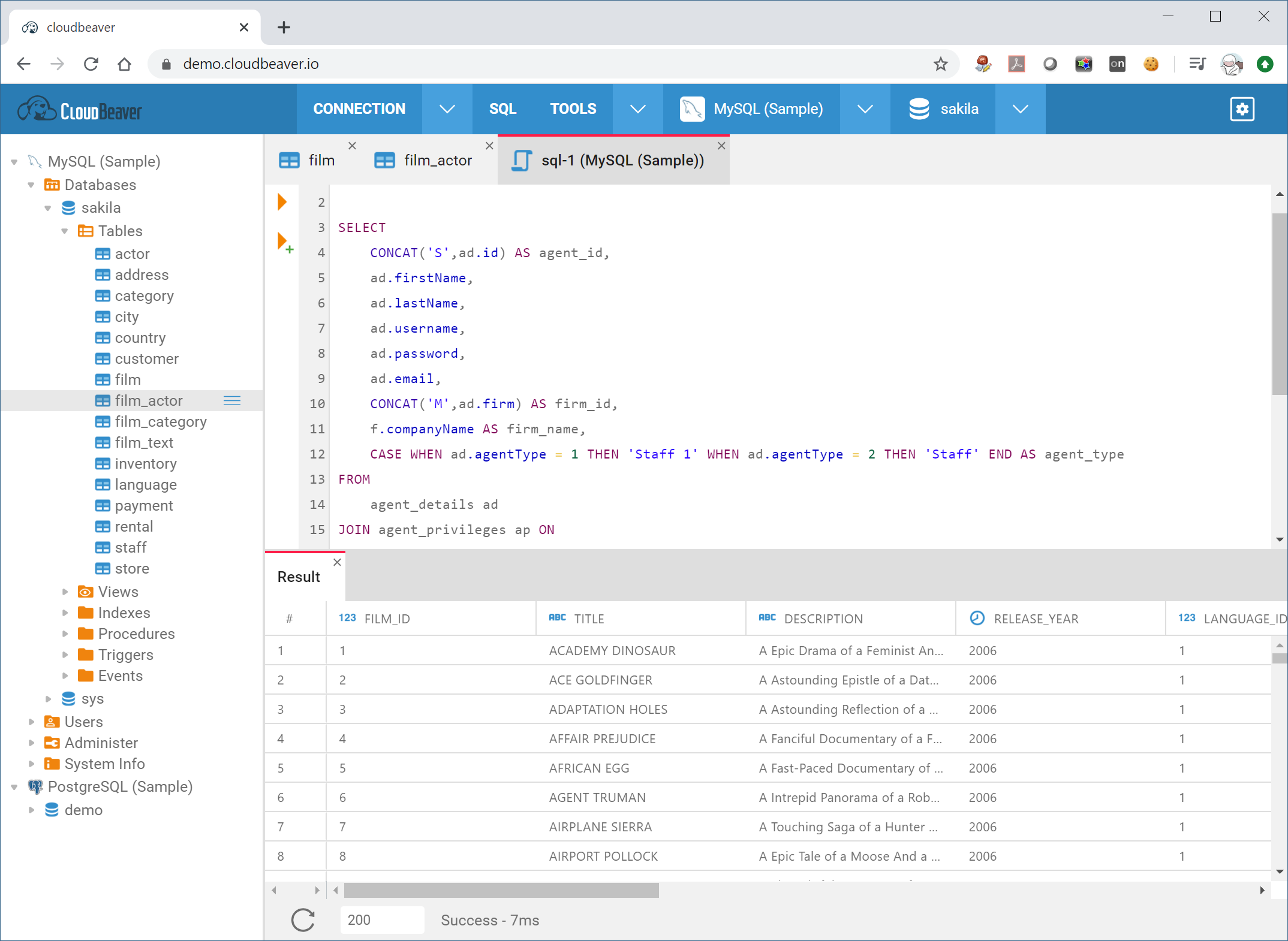 CloudBeaver screenshot