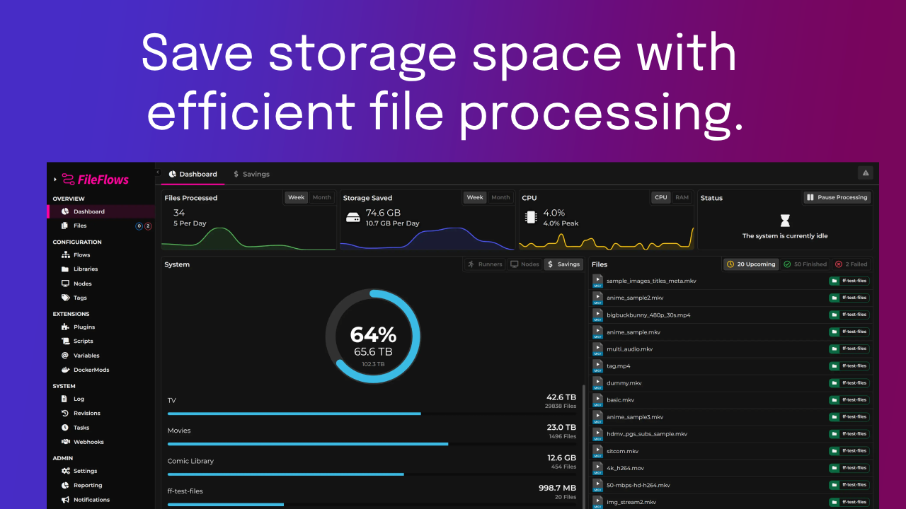 FileFlows screenshot