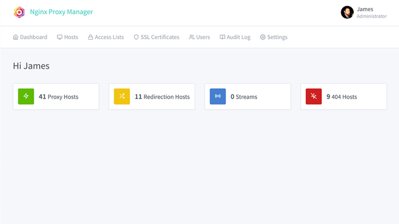 Nginx Proxy Manager screenshot