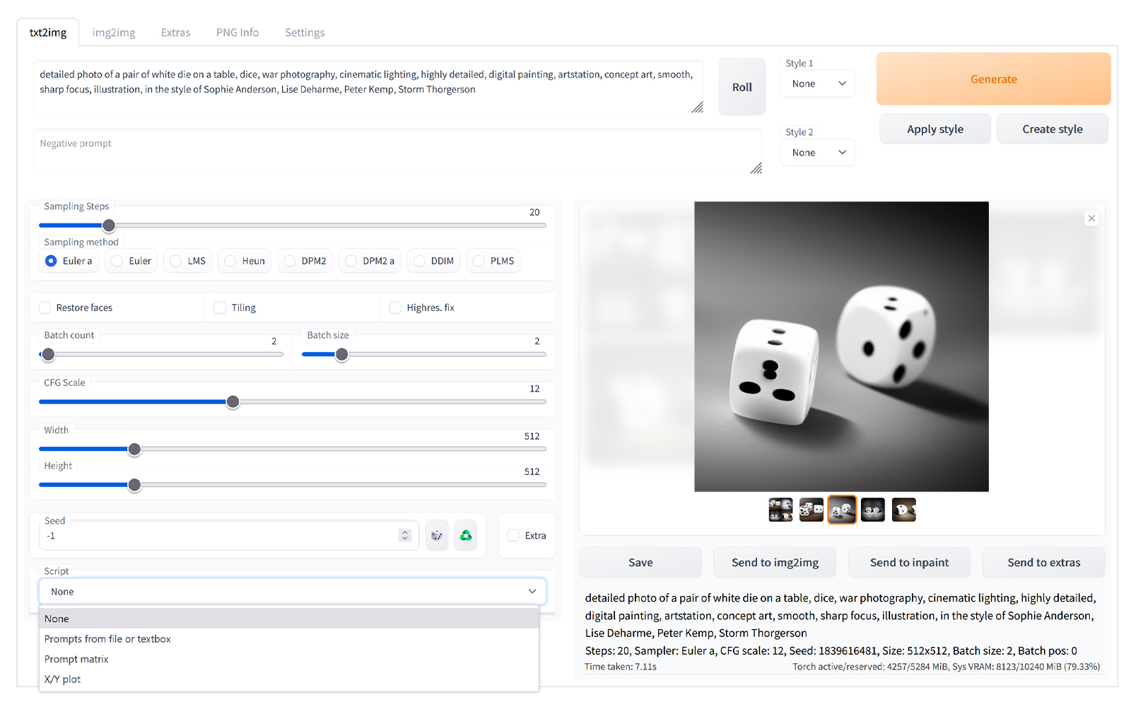 Stable Diffusion screenshot