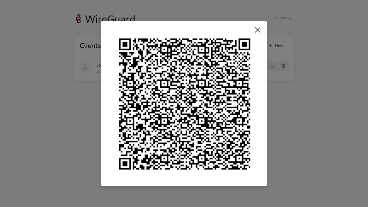 WireGuard Easy screenshot